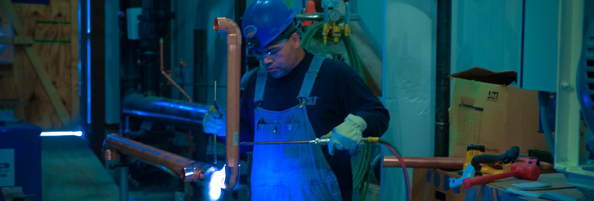 worker soldering